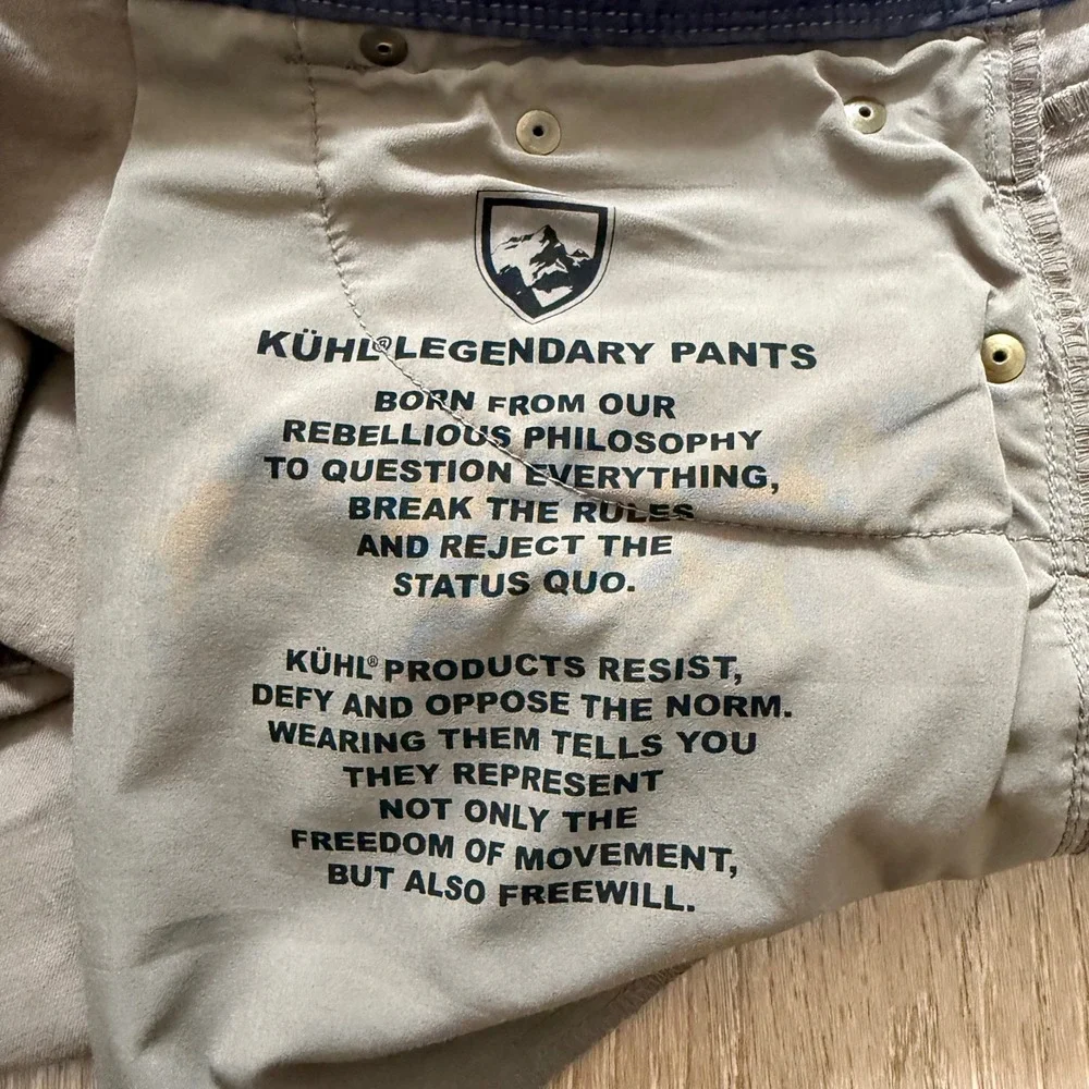 Kuhl Legendary Rydr Pants Mens 38x30 Brown Gray Articulated Knee Heavyweight - Picture 5 of 12